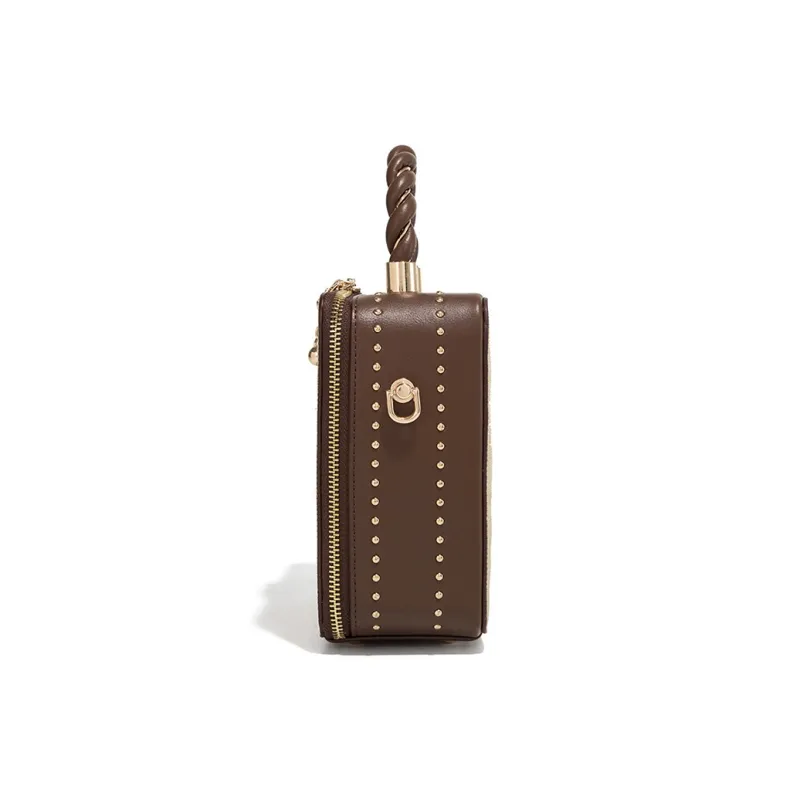 CLEVER& KETCH PU Handbag Women's Coffee/Ecru-2