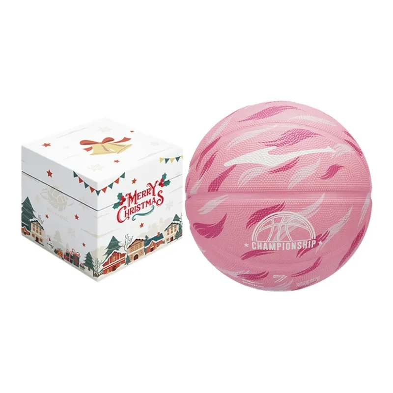 Erke Feather Light Collection Rubber Basketball Pink Size 7 Ball No. 5 Ball Training Match Unisex-9