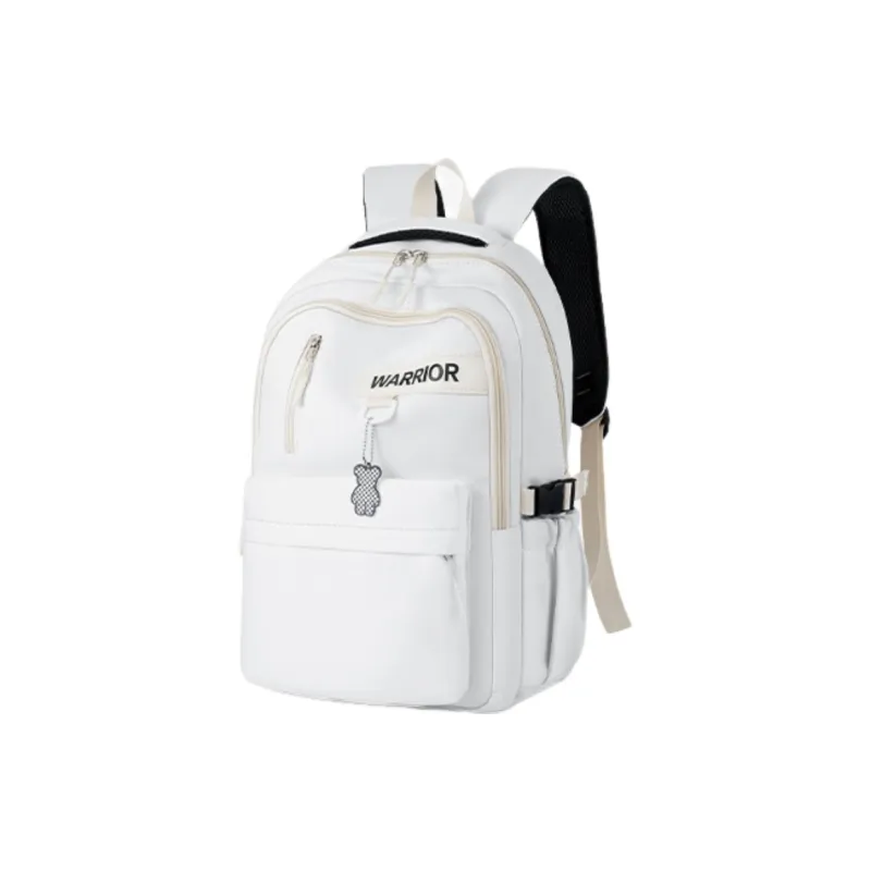 Warrior Nylon Backpack Unisex White/Black-4