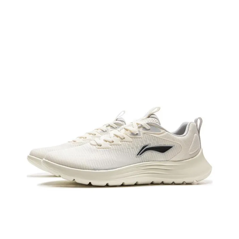 LiNing Light String Cushioning, Slip Resistant, Abrasion Resistant, Lightweight Low Top Sprint Running Shoes Men's Ecru-2