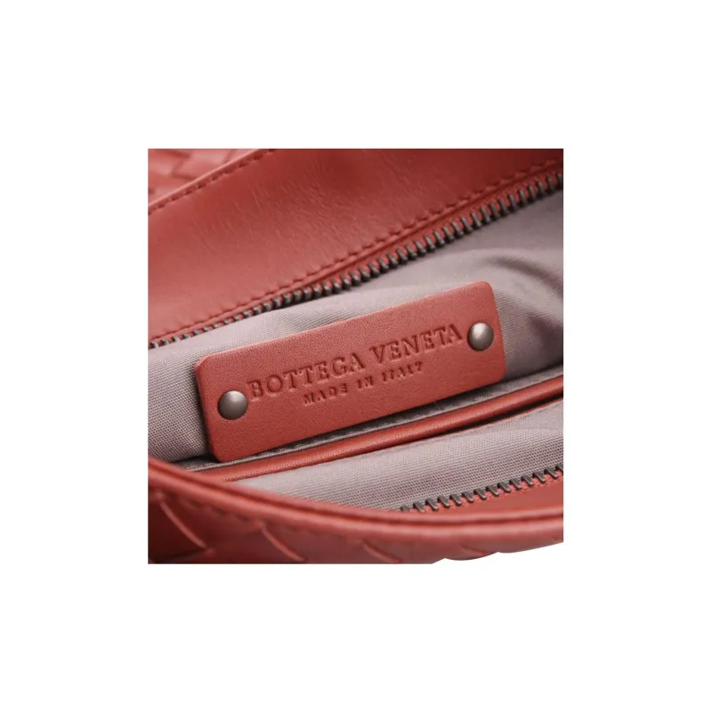 Bottega Veneta Cow Leather Clutch Men's Red-3