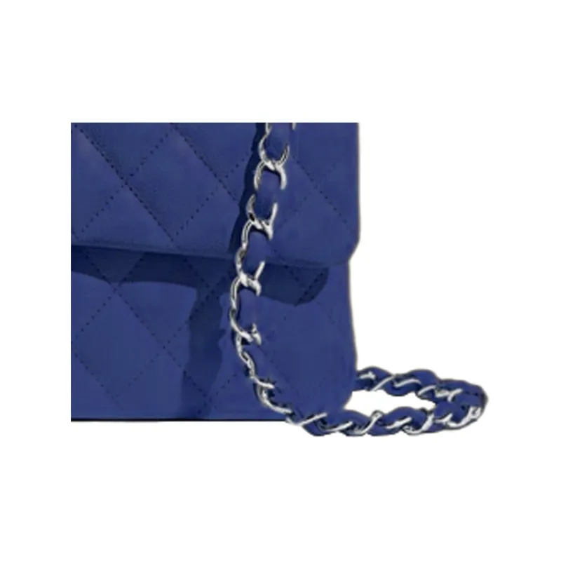 CHANEL Classic Flap CF Cow Leather Flap Bag Handbag, Shoulder Bag, Crossbody Bag Women's Electric Glow Blue-2