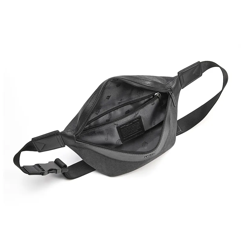 BVP Cow Leather Fanny Pack Men's Black-2
