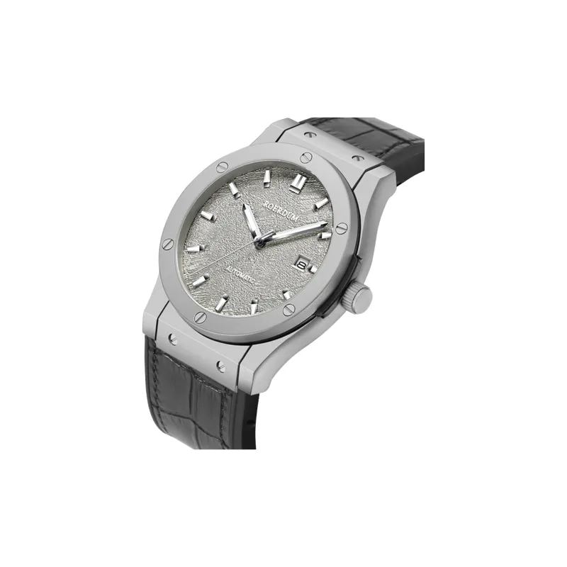 ROERDUM Adventurer Collection Desert Gray Mechanical Movement Genuine Leather Strap Watch Men's Watches Silver Dial-13