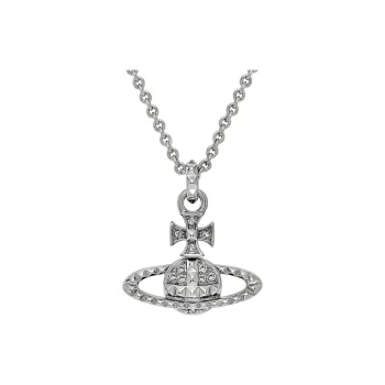 Vivienne Westwood Rhodium Plated Brass Necklaces Unisex Silver
