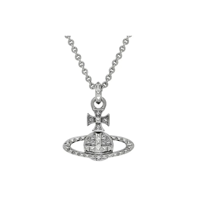 Vivienne Westwood Rhodium Plated Brass Necklaces Unisex Silver-0