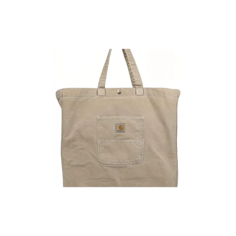 Carhartt Polyester Tote Bag Shopping Bag Handbag Unisex Brown-3