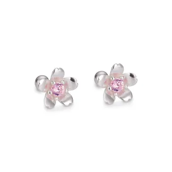 KwOnline S999 Fine Silver Stud Earrings Women's