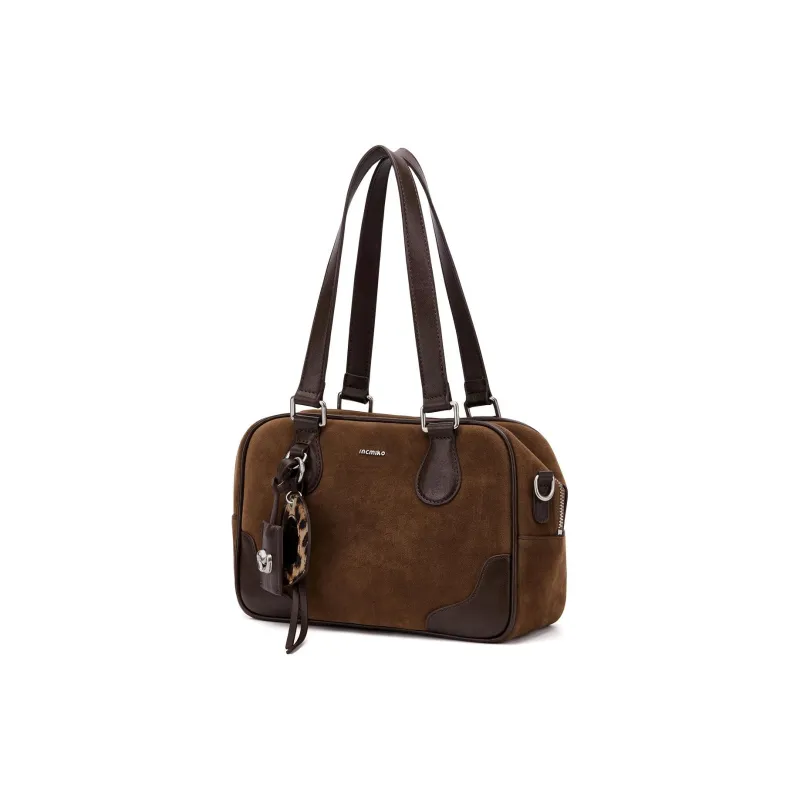 MCMIKO Cow Leather Shoulder Bag Regular Women's Cashmere Brown-2