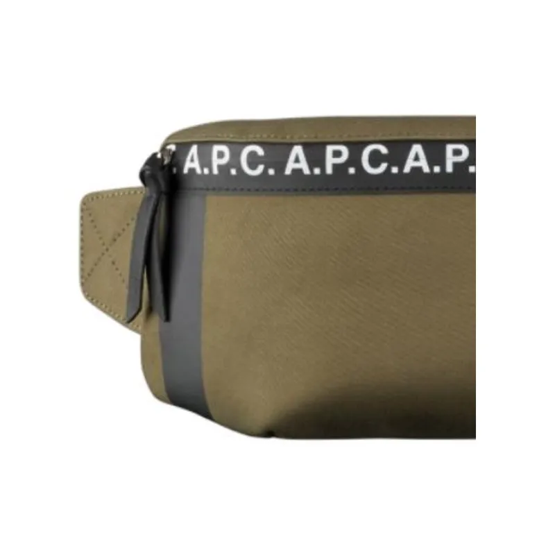 A.P.C Cotton Fanny Pack Men's Dark Brown Gray-2