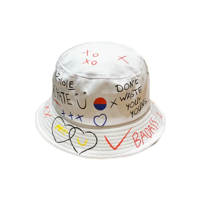 Yi Bu Kang Polyester Bucket Hats Unisex-0
