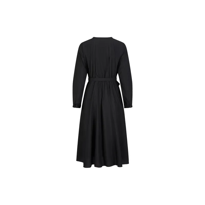 JZ. ANNAKRO Long Sleeved Dresses Women's Plain Black-1