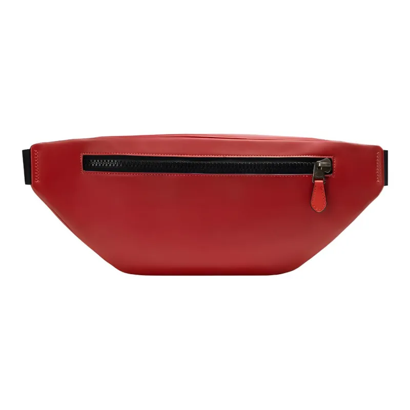 COACH Coated Canvas With Calfskin Shoulder Bag, Crossbody Bag, Fanny Pack Tubas Women's Red-2