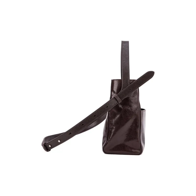 VENOF Cow Leather Bucket Bags Handbags Medium Size Women's Multicolor-3
