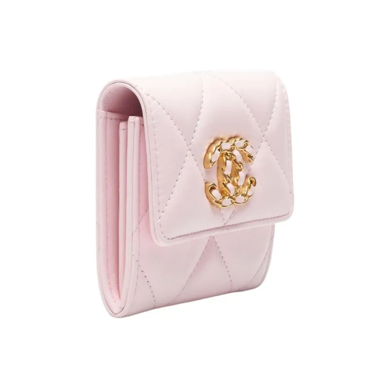 CHANEL 22c Early Spring Lambskin Coin Purse Women's Light Pink-2