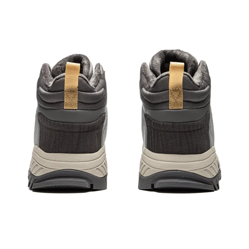 LiNing Dominant Tiger Slip Resistant Warm Rebound Height Increasing Mid Top Casual Shoes Men's Gray-5