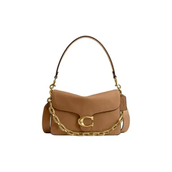 COACH Tabby Cow Leather Portable Crossbody Bag, Shoulder Bag Medium Size Women's Honey Brown