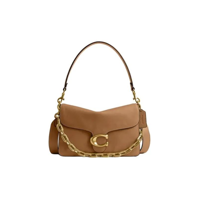 COACH Tabby Cow Leather Portable Crossbody Bag, Shoulder Bag Medium Size Women's Honey Brown-0