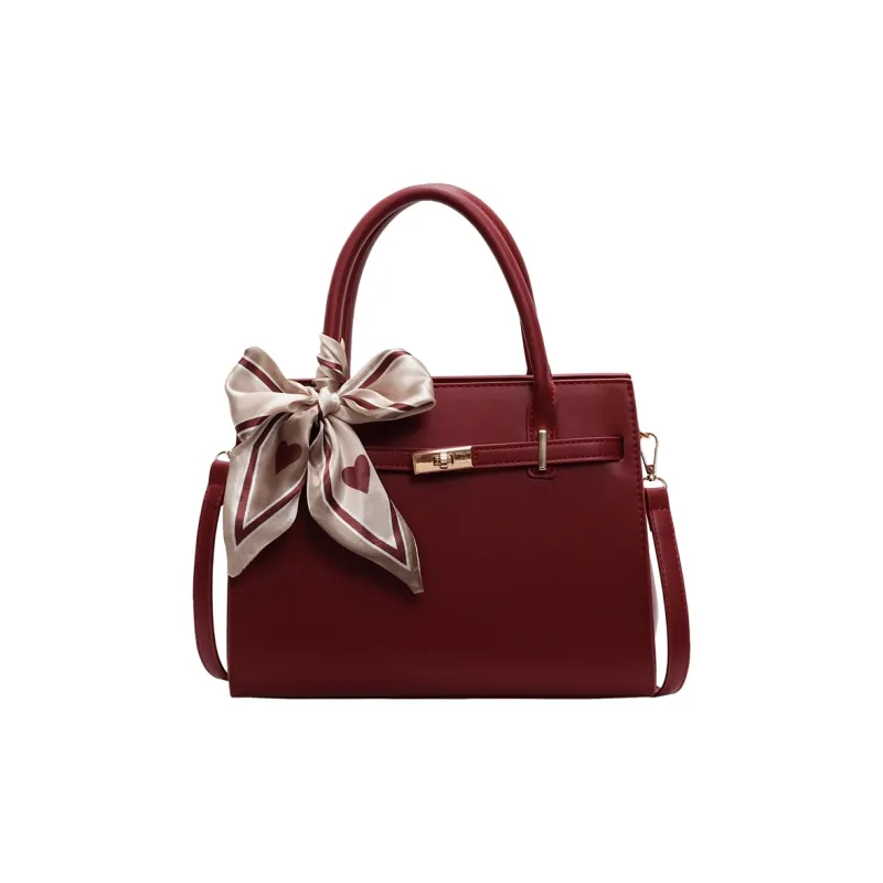 Yalu PU Handbag, Shoulder Bag, Crossbody Bag Regular Women's Black/Red-9