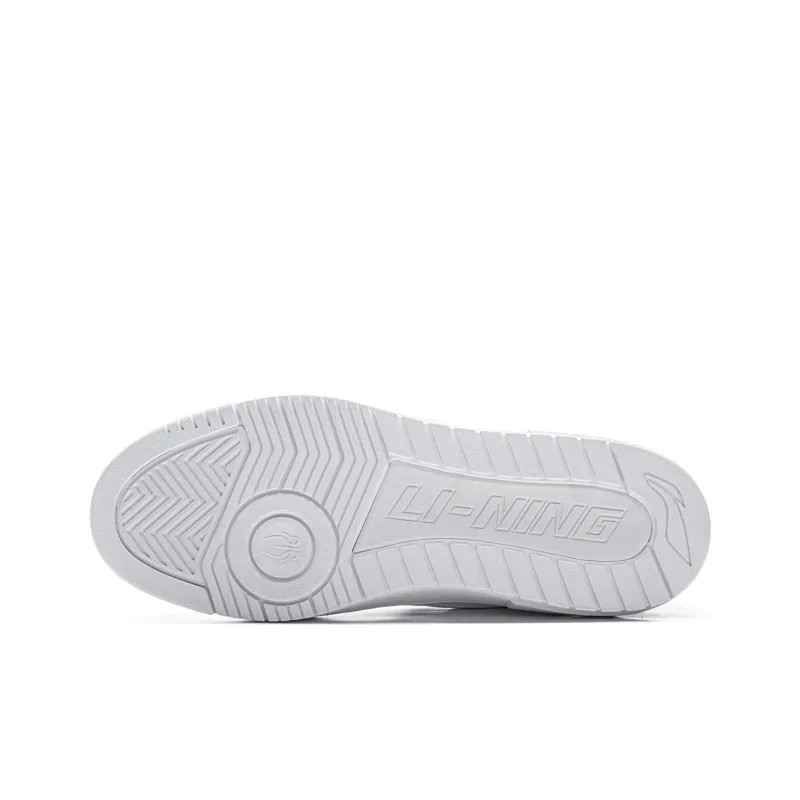 LiNing New Arrival Shock Absorbers Slip Resistant, Abrasion Resistant, Breathable Low Top Skateboard Shoes Unisex White-5