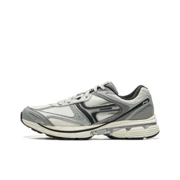 LiNing Pentium P1000 Cushioning Anti Slip And Wear Resistant Low Top Running Shoes Men's Gray White