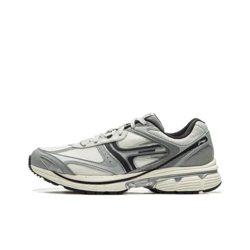 LiNing Pentium P1000 Cushioning Anti Slip And Wear Resistant Low Top Running Shoes Men's Gray White