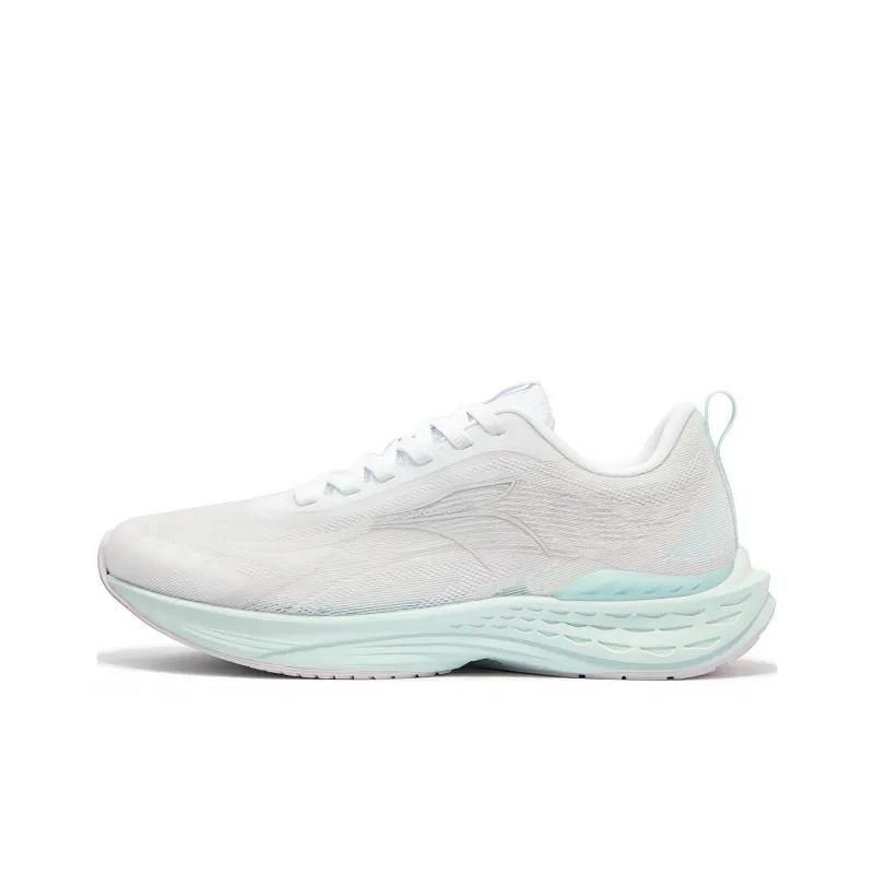 361° Cushioning, Wear Resistant Low Top Running Shoes Women's Gray Blue-0