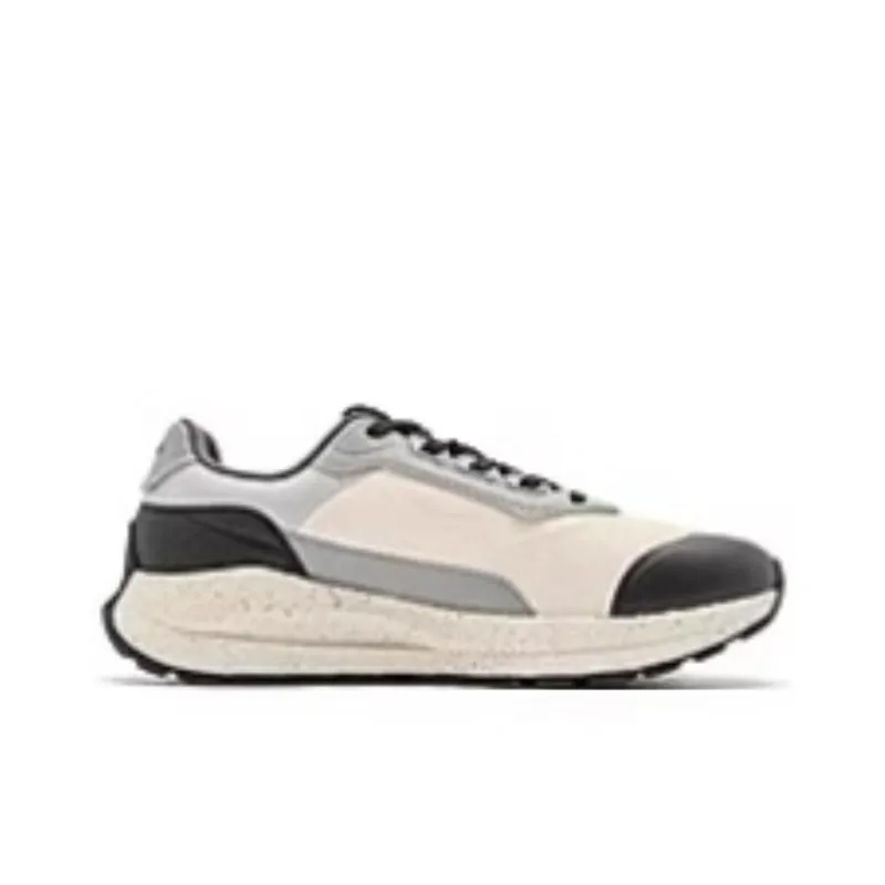 QIAODAN Slip-Resistant Cushioning Height Increasing Low-Top Casual Shoes Men's Antique Porcelain White Black-1