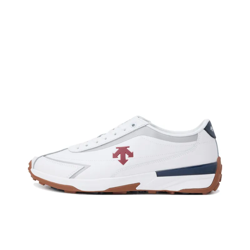 DESCENTE Chron Anti Slip Wear Resistant Low Top Golf Shoes Unisex White Gray-0