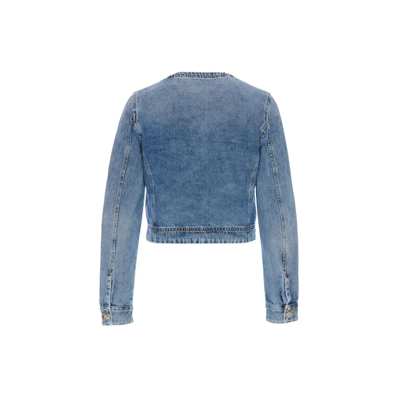PINKO Crewneck Denim Jacket-1