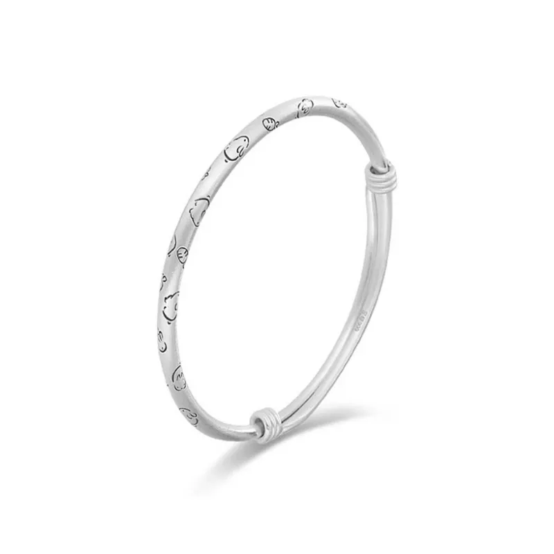 Hui Xuan Charm 999 Fine Silver Bangles Women's-0