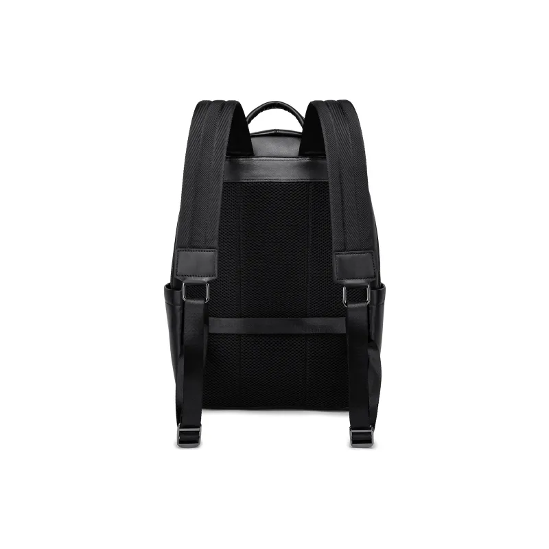 FAIRWHALE Cow Leather Backpack Laptop Bag Regular Men's Black-4