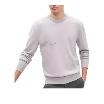 HERMES Cashmere Sweater Men's Mist White