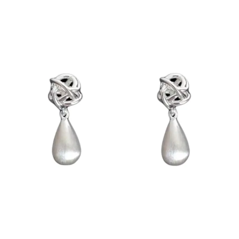 U state Sterling Silver 990 Earrings Women's-0