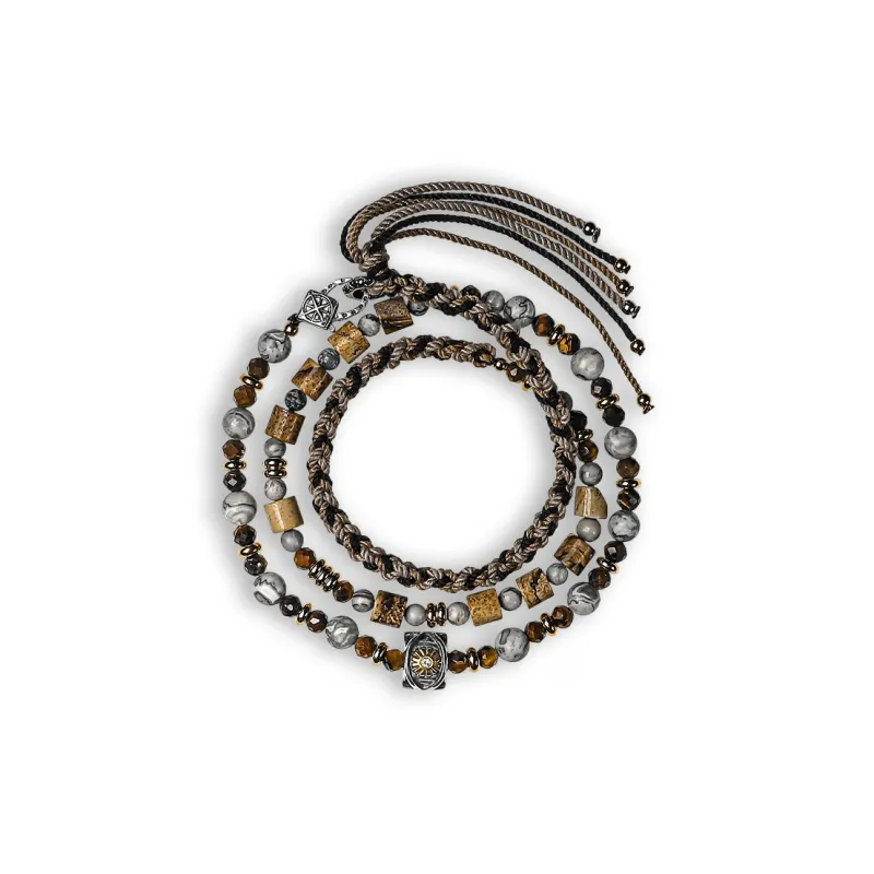 Cuud Tiger's Eye Stone Bracelets Men's-0