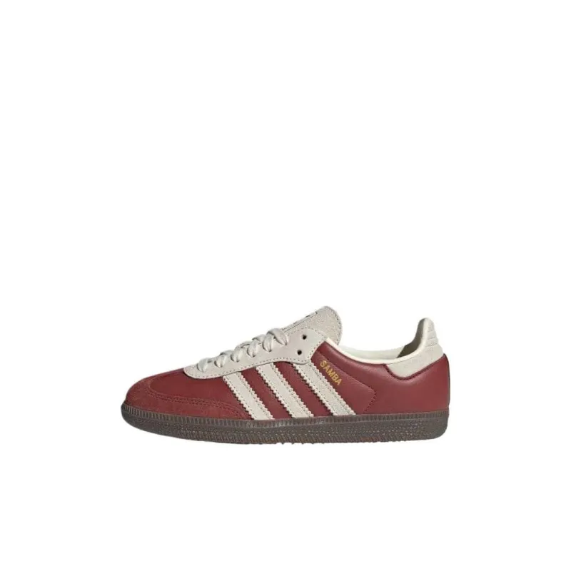 Adidas Originals Abrasion Resistant Low Top Kids' Skateboarding Shoes Red White Kids'-0