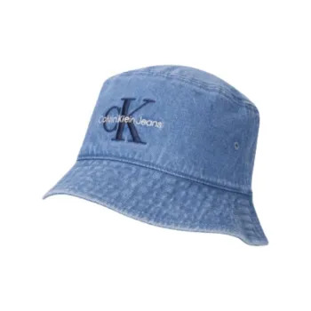 CALVIN KLEIN Cotton Bucket Hats Unisex Denim Blue