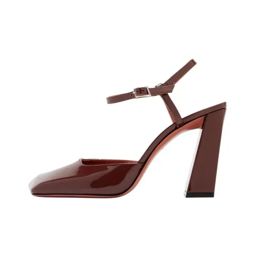 GIABORGHINI half wedge leather heeled sandals Schwarz