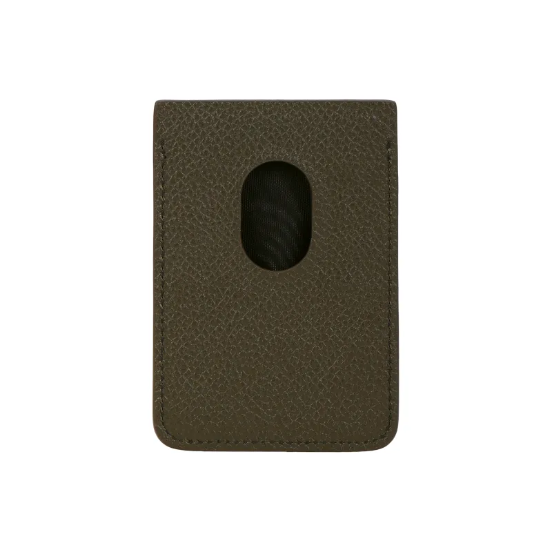 Balenciaga Grained Calfskin Card Holder Men's Dark Green & White-4