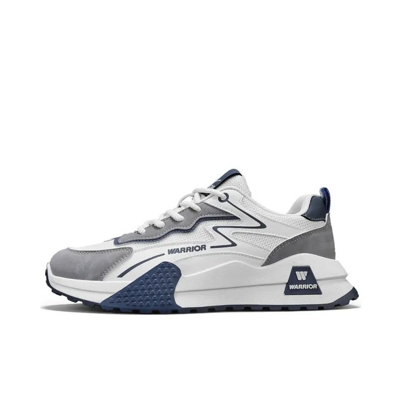 Warrior Wear-Resistant Lightweight Rebound Low-Top Casual Shoes Men's Beige Brown Blue-7