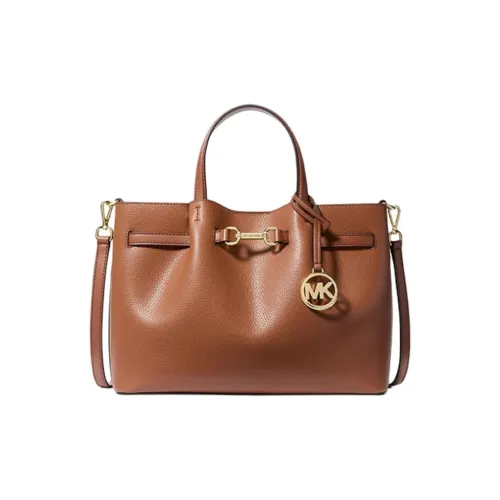 MICHAEL KORS Split Cow Leather One Shoulder Handbag Medium Size Women's Leather Brown