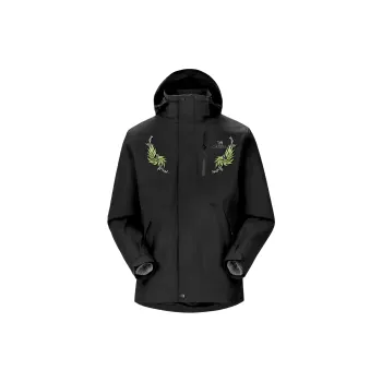 CAMEL All weather Waterproof And Windproof To Keep Warm Windbreaker Jacket Unisex Phantom Black