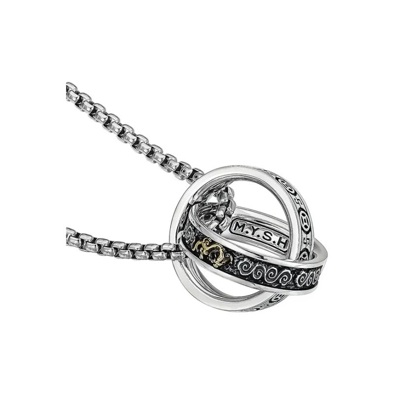 MYSH 925 Sterling Silver Necklaces Men's-3