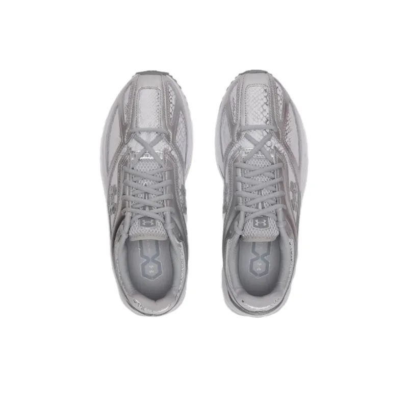 Under Armour Apparition Anti Slip Wear Resistant Low Top Casual Shoes Unisex Silver-3