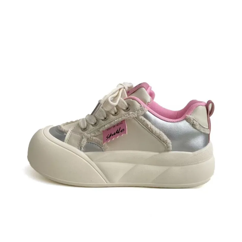 BINGO DUCK Coverage Slip Resistant Height Increasing Low Top Skateboard Shoes Women's-7