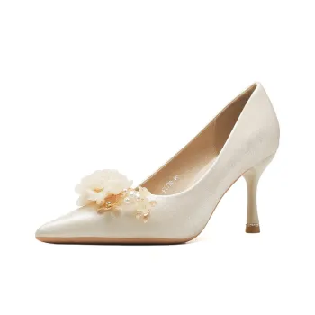 Dunnu Slim Heel High Heels Women's Apricot