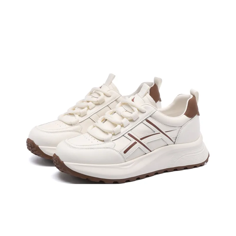 RED DRAGONFLY Platform Sports Casual Shoes Height Increasing Lightweight Low Top Chunky Sneakers Travel White Shoes-2