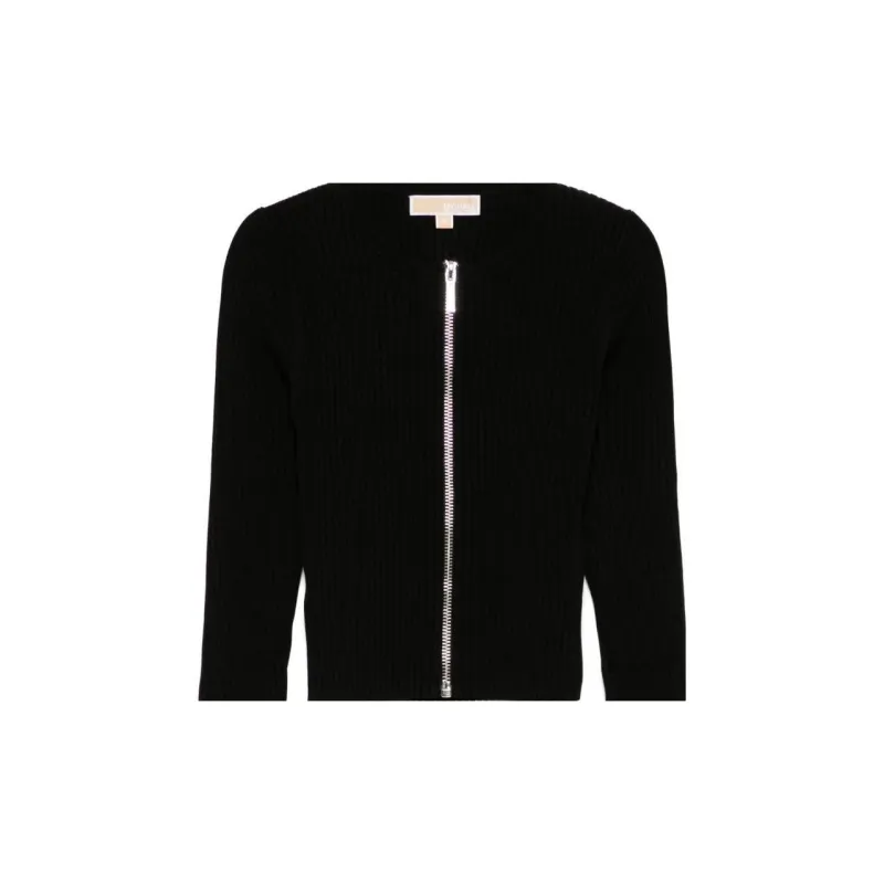 MICHAEL KORS Ribbed Zip Cardigan-2