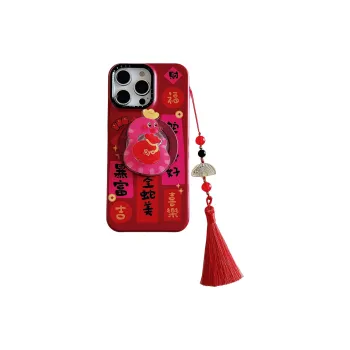 ZHUOJI PC Material Good Luck Red Chinoiserie Trendy Cell Phone Set Unisex Phone Cases Applicable To Apple