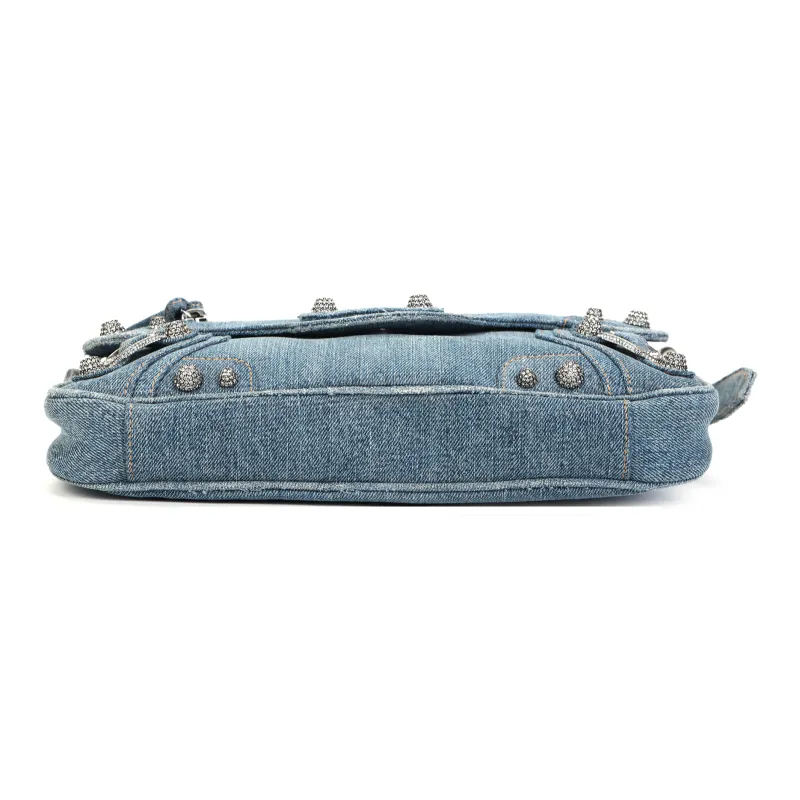 Balenciaga Le Cagole Denim Handbag Shoulder Bag Women's Blue-5
